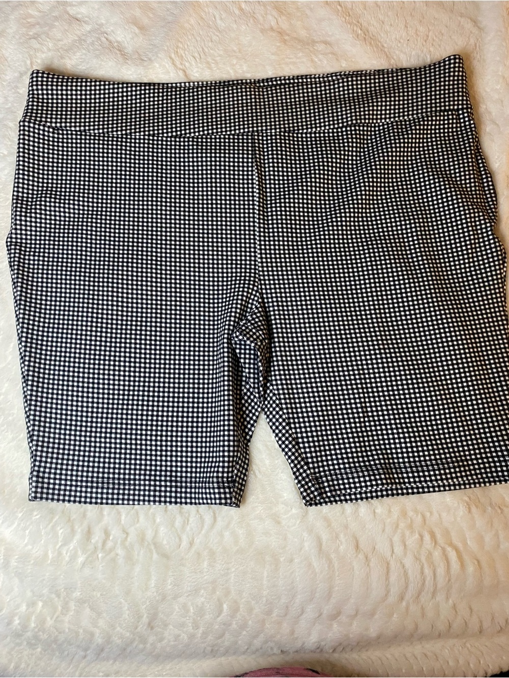 Terra & Sky Gingham Bike Shorts Women’s 4X 28W–30W High Rise NWT